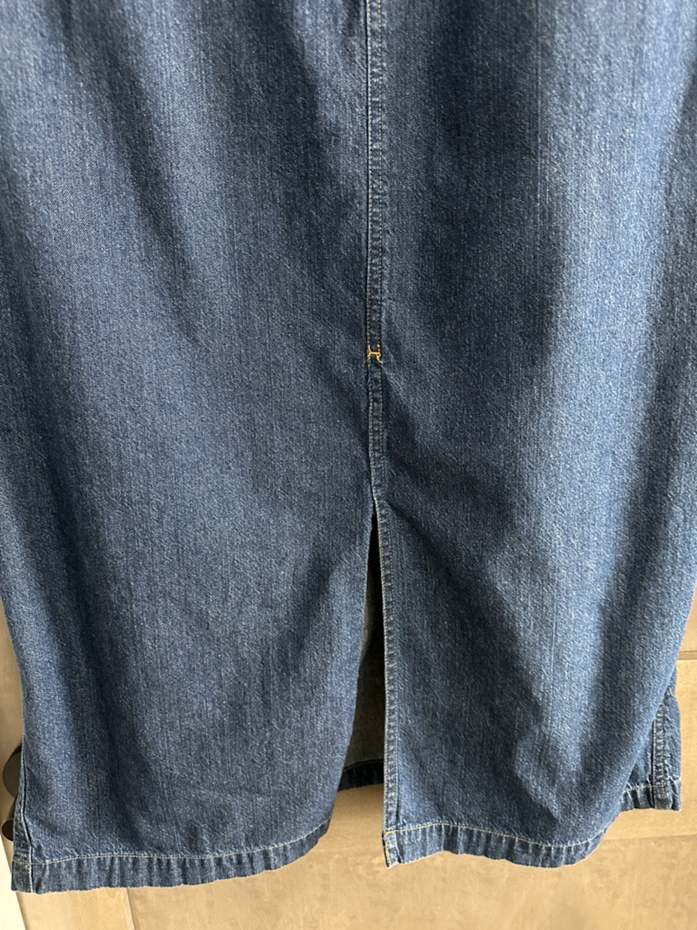 Eddie Bauer Y2K Women’s Denim Maxi Skirt Flap Pockets 100% Cotton Size 12 - Picture 6 of 14